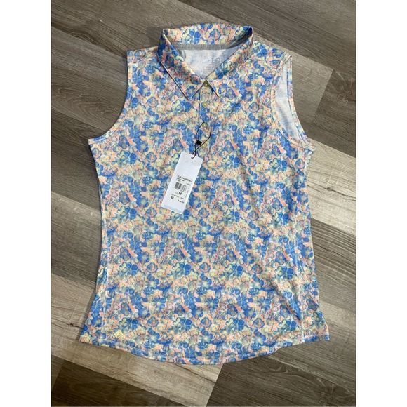 Adidas NWT Adipure Climalite Striped Top Sleeveless Vest, Sz Medium, MP $65 - Picture 4 of 12